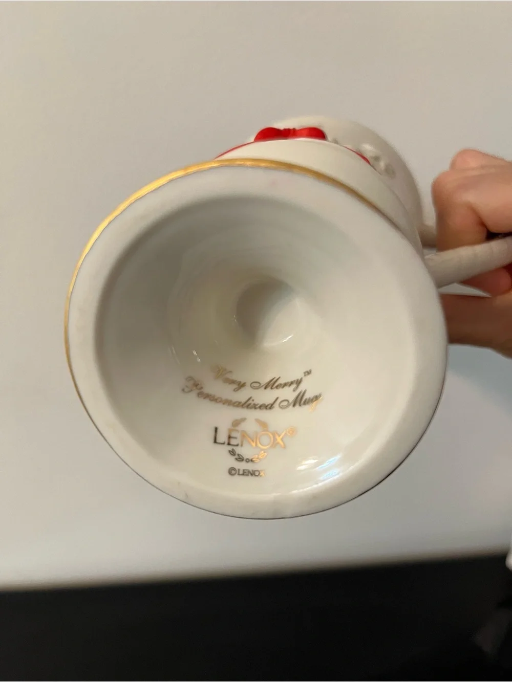 Lenox Very Merry Personalized Pedestal Porcelain Christmas Mug - Barb